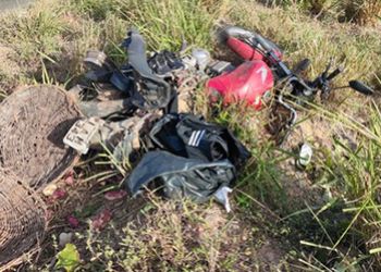 Condutor de motocicleta sofre graves lesões em acidente entre Lagarto e Simão Dias